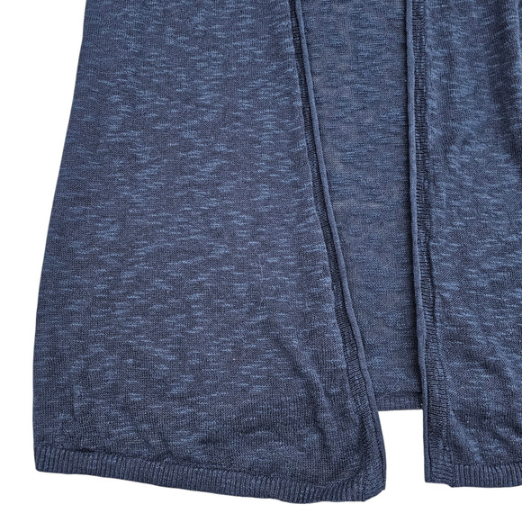 J Jill Cardigan Womens Size Small Blue Open Front Linen Blend Lightweight - Picture 5 of 14